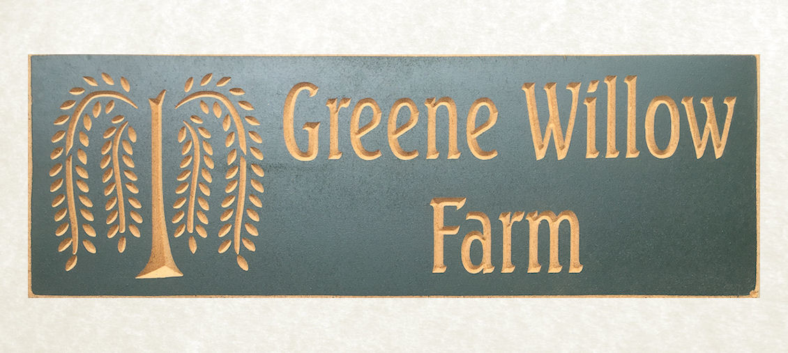 24 X 8 Exterior grade MDF (Extira) sign with green surface